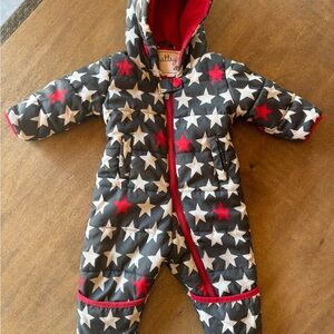 Hatley Red and White Star Snowsuit for baby